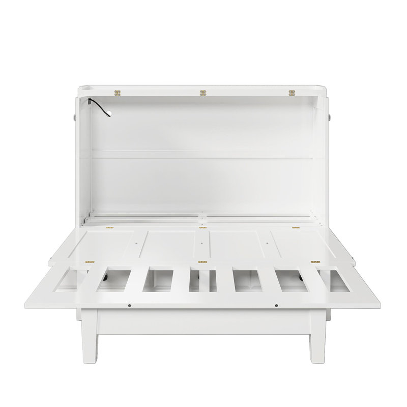 Armoire-lit escamotable Murphy avec station de charge et grand tiroir de rangement