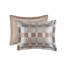 Ensemble d'édredon surdimensionné 8 pièces jacquard taupe