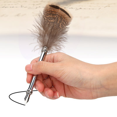 Vintage Style Calligraphic Feather Pen Kit Business Gift Student Box Table DecorationType 2