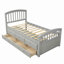 Lit plateforme avec rangement en bois massif et 6 tiroirs-745864224