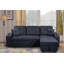 Canapé d'angle convertible avec rangement pour accoudoirs, canapé modulaire, méridienne droite-932565987