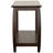 Elegant Rectangular Cappuccino Console Table With Functional Shelf Stylish Bowed Legs And Storage