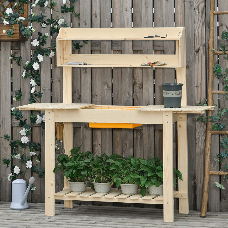 Orkney Fir Wood Potting Bench