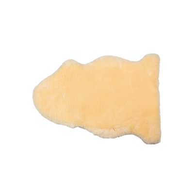 Novelty Jerome Geometric Sheepskin 2' x 3' Area Rug in Cornsilk Cream