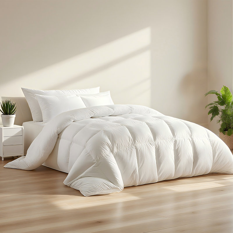 All Season Feather Down Comforter/ Duvet Insert  Breathable & Warmth Bed Down Duvet, King Down Comforter