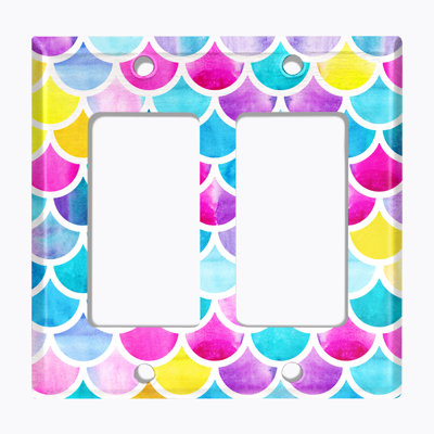 Patterned 2 - Gang Rocker Standard Wall Plate