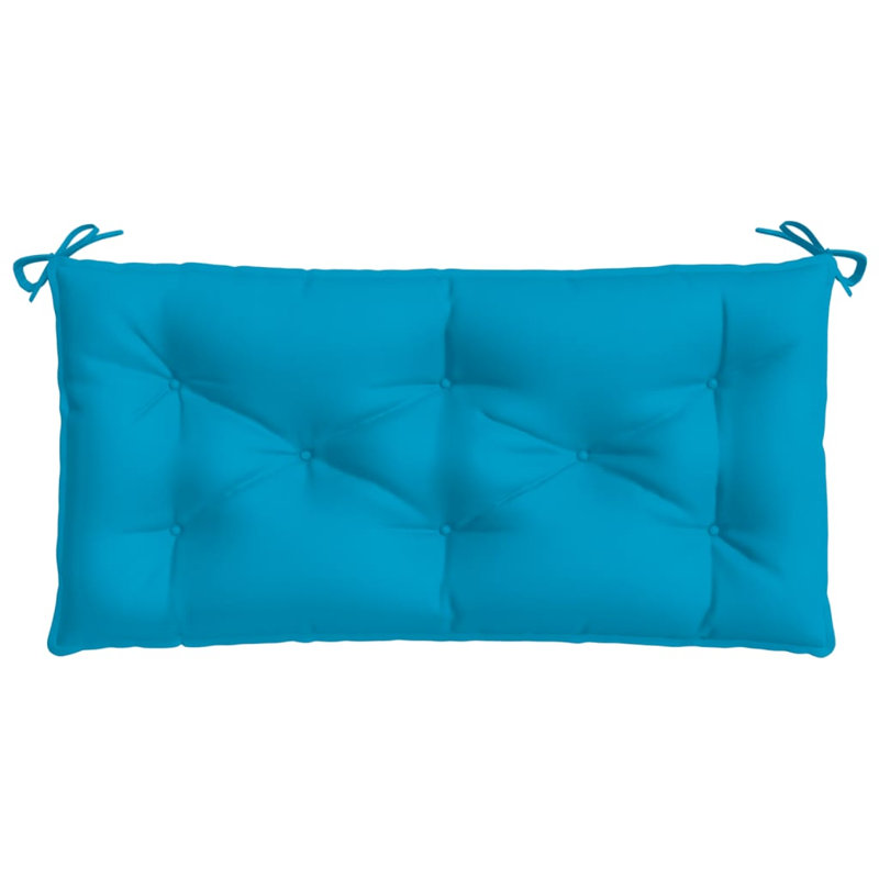 Coussin de banc d'extérieur Garden, H 19,7 po x l 39,4 po x P 2,8 po, Tissu - Bleu clair
