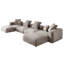 Canapé modulaire rembourré 6 pièces Nikodemos-730843353