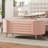 Modern Oval Storage Ottoman Upholstered Storage Bench, Pink