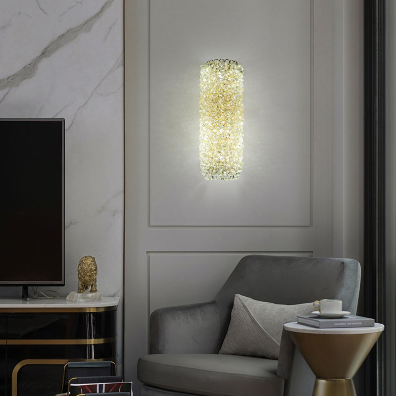 Luminaires muraux modernes en cristal perlé 4 lumières
