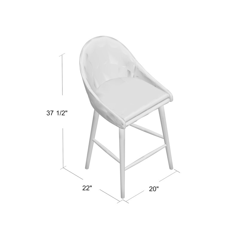 Tabouret de bar et de comptoir pivotant Loyd, Lin gris, Noyer, Tabouret de comptoir (assise de 24 po de hauteur)