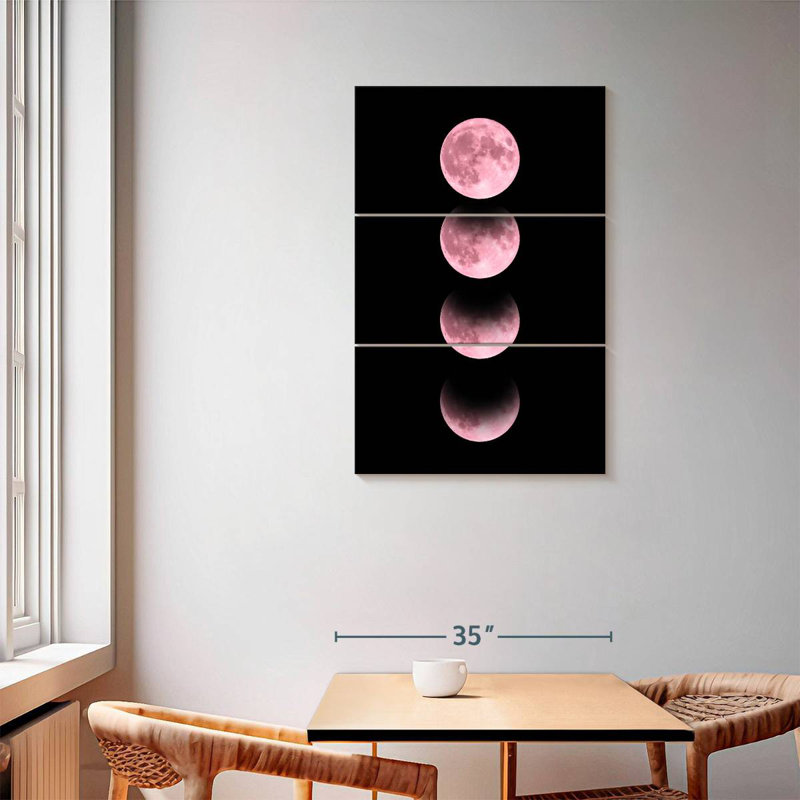 Lune rose pastel Oberle, H 57 po x l 36 po