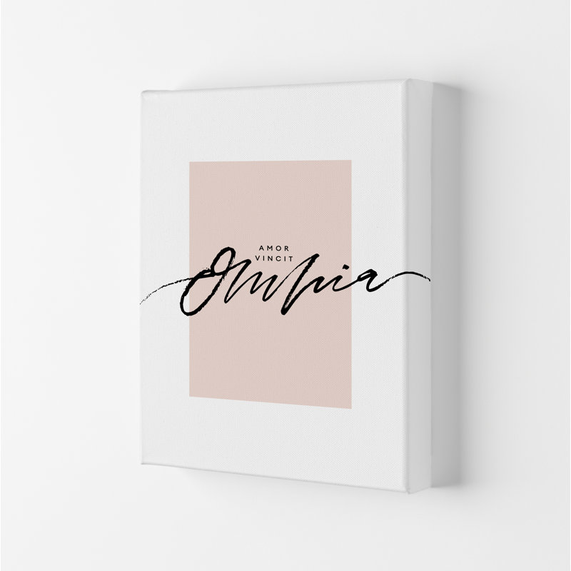Amor Vincit Omnia 2 - Typography Print on Paper, Wrapped Canvas, 59.4cm H x 42cm W x 4cm D