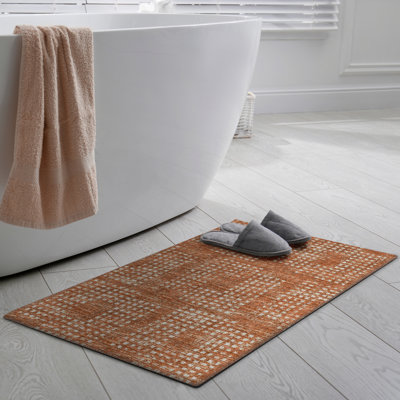 Ilyena Chenille Washable Houndstooth and Geometric Indoor/Outdoor Rug