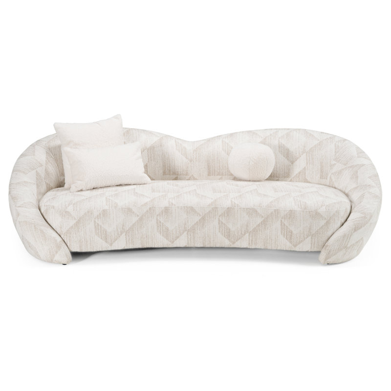 Jahzari - Canapé en tissu beige moderne