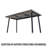Expandable Dining Table For 4 - 6 People, Rectangular , Gray With Black Metal Legs, Medieval Industrial Look Home & Kitchen Table, Rectangular, Expandable, Theme Use
