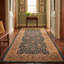 Tapis Bracken2 traditionnel à motif floral intégral or, vert, crème et ivoire, lavable à la machine, antidérapant, à poils courts, pour l'intérieur et l'extérieur, adapté aux animaux domestiques, idéal pour le salon, la chambre, la salle à manger, l'entrée, le couloir ou le bureau.-890660886