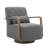 Solid Wood Upholstered Swivel Armchair-554320650