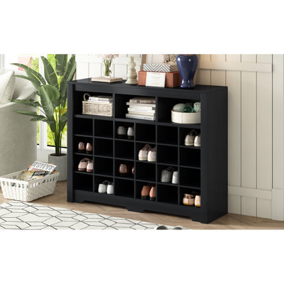 Modern 24 Shoe Console, Black For Home