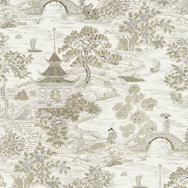 Tissu en lin Pacifica Satomi Hand Block, Beige