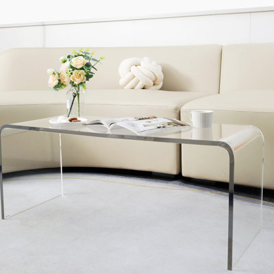 Table basse moderne en cascade en acrylique