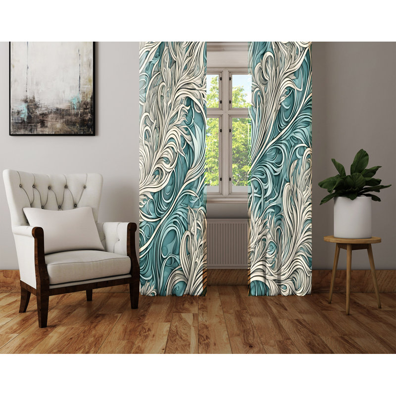 Paire de rideaux semi-transparents en polyester Cheree, L 20 po x L 52 po