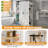 Storage Cabinet For Brooms And Mops, Wooden Broom Closet Organizer For Ironing Board, Vacuum Cleaners, 63" H Tall Utility Cabinet With Hanging Rod And Broom Holder For Laundry Room, Home Office