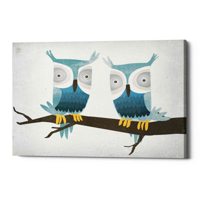 " Tan Owls Bright " by Ryan Fowler Painting Print