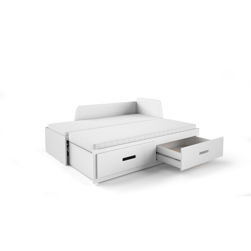 Aroon 80 X 200cm Daybed with Storage Included, White