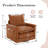 36.3" Chenille Rotatable Upholstered Sofa Chair With Side Pockets-905065909