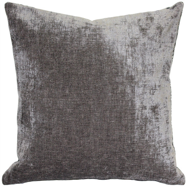 Coussin Visconti, 17 po x 17 po, Gris