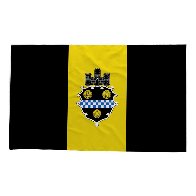Drapeau de Pittsburgh City - drapeau extérieur, 24" H x 36" W