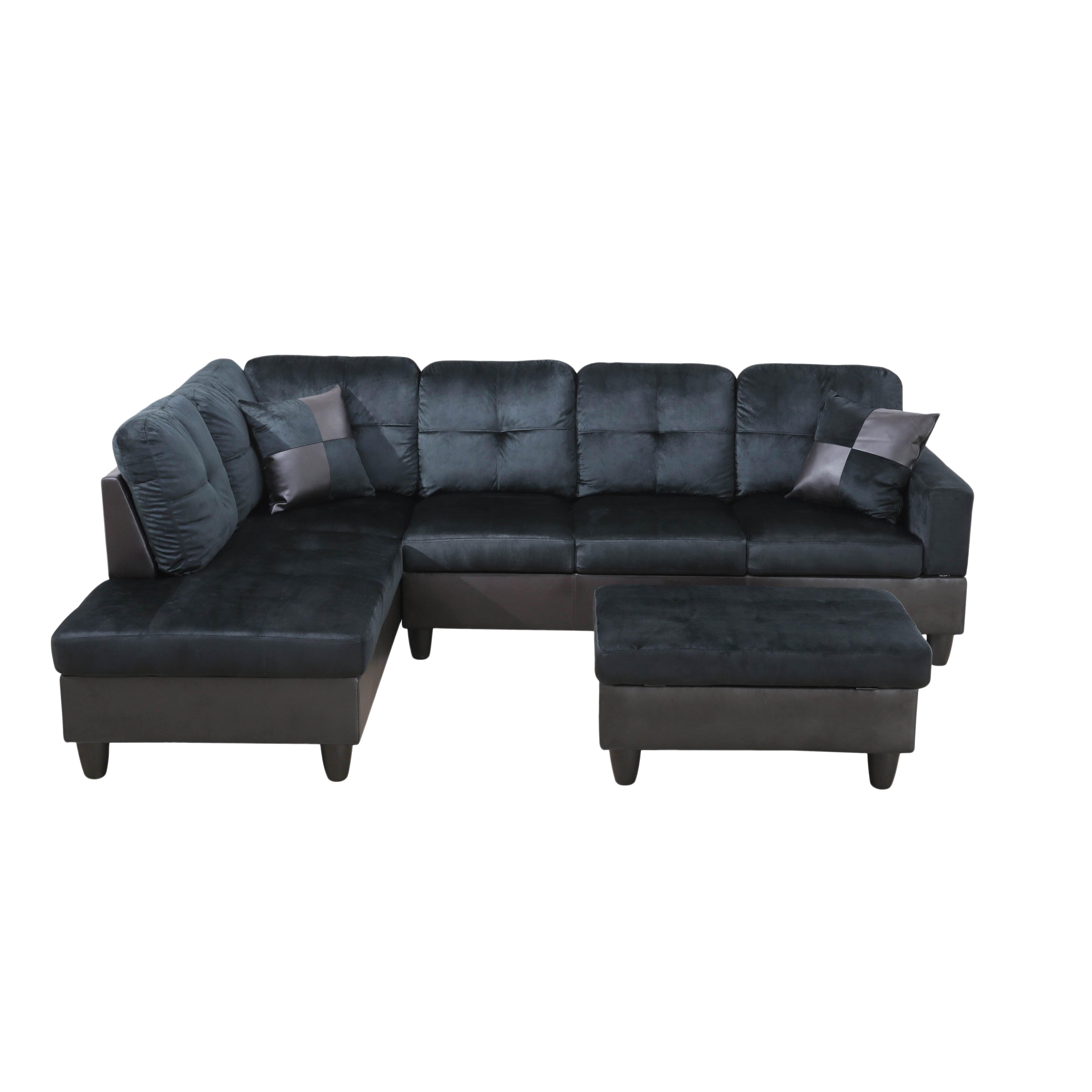 Latitude Run® Alberdia 3 Piece L Shaped Upholstered Living Room