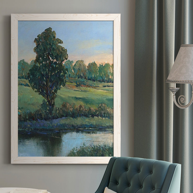 «Alhed Tree By The Riverbank II», reproduction d'art sur toile, Blanc, H 37,5 po x l 27,5 po x P 1 po