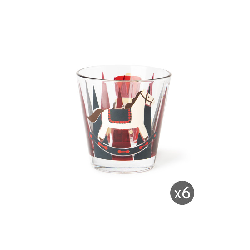Vintage Christmas 250ml Drinking Glass Set