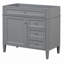 Meuble-lavabo de 36 po sans lavabo supérieur, armoire de rangement de salle de bain avec 2 tiroirs et un tiroir basculant,-153165302