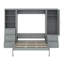 Grand lit escamotable mural avec placard, tablettes et tiroirs-252973449