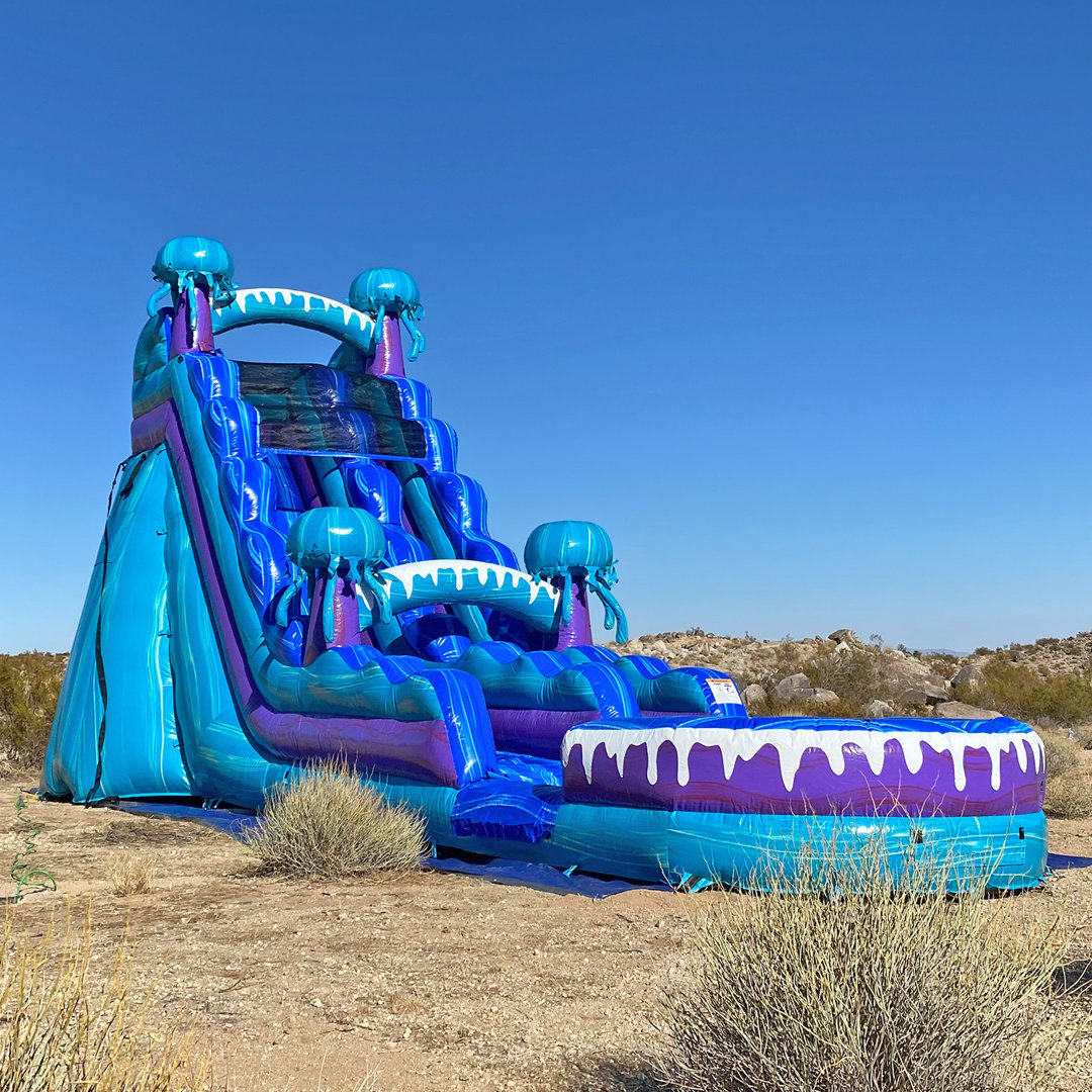 Electric 15' X 36' Inflatable Water With Air Blower JumpOrange
