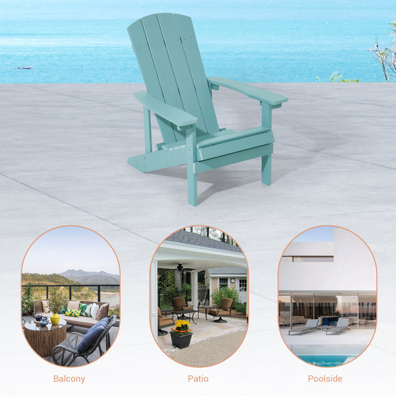 Chaise Adirondack Volkard HiPS, Bleu lac