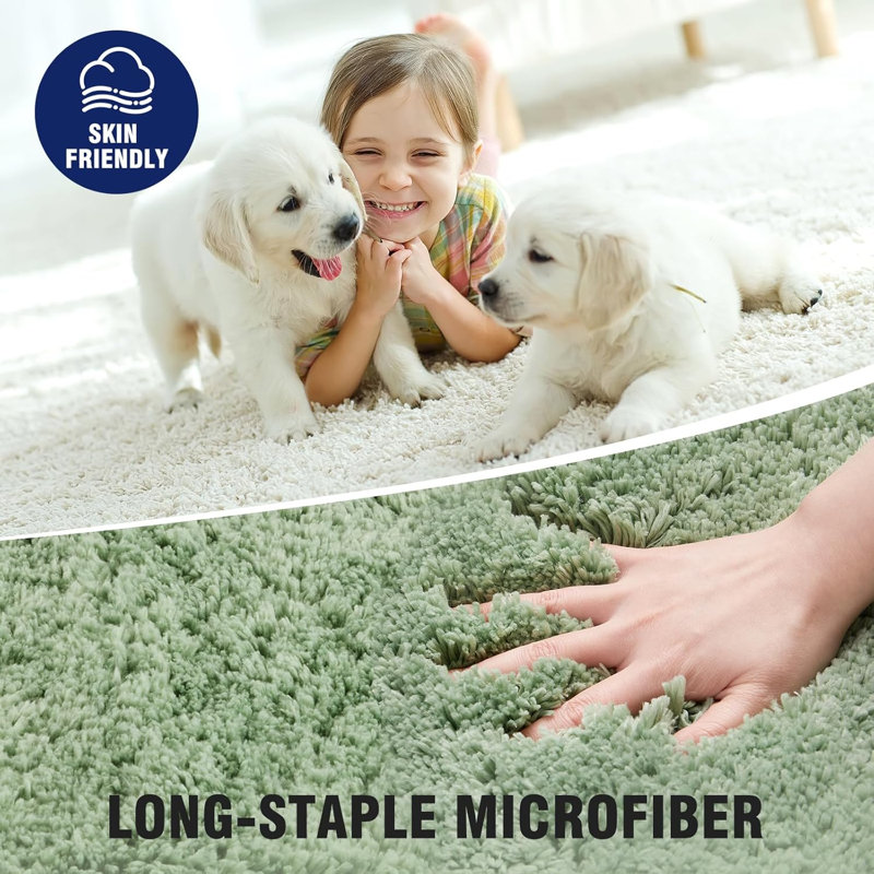 Tapis de salle de bain à poils longs super doux, tapis de bain en microfibre épaisse et antidérapante absorbante, tapis de bain lavable à la machine à séchage rapide pour plancher de salle de bain, baignoire et douche 17 po x 24 po