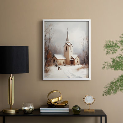 Art des Fêtes de Noël - Série 2 - CECXLI, reproduction encadrée - bois massif