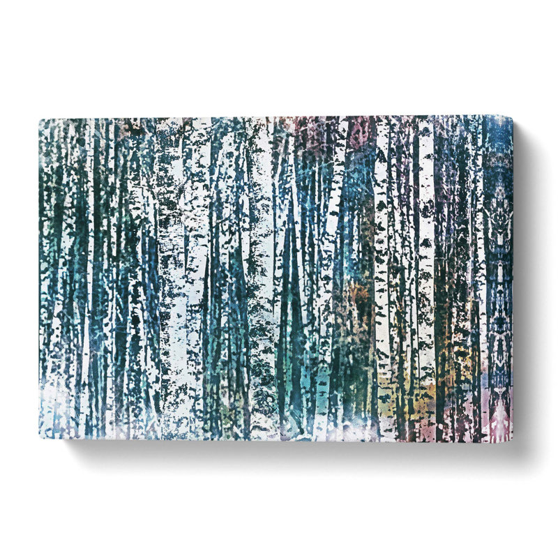 A Birch Tree Forest - Wrapped Canvas Painting, 61 cm H x 91.4 cm W