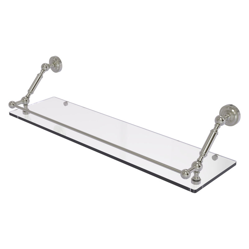 Marchmont Bracket Shelf, Satin Nickel, 7.3" H x 30" W x 8.6" D