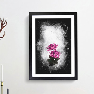 Two Pink Roses - Framed Print