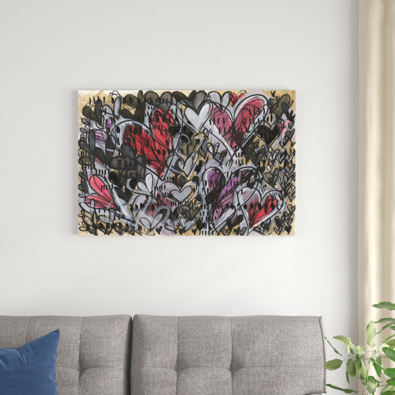 " Watermelon Heart " by Lori Arbel Painting Print, 24" H x 36" W