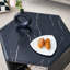 Table basse hexagonale en panneau de fibres à densité moyenne avec autocollants à motifs et rangement à trous multiples Conception simple et polyvalente pour les maisons modernes-549945536