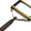 Vintage Rectangular Magnifying Glass with Metal Frame - Black 