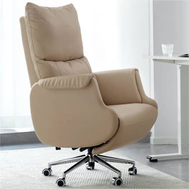 Latitude Run® Callem Executive Faux Leather Office Chair with Heavy-duty  Base and Oversized Seat Cushion & Reviews