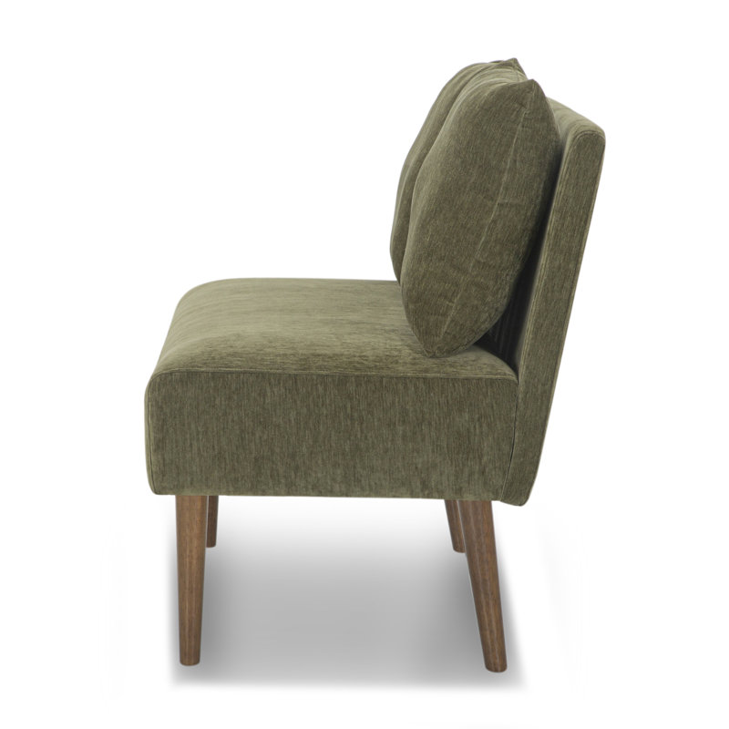 Banquette de salle à manger Nalaya, Chenille performance vert olive