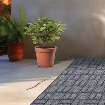 Pavé brique / pierre double face 16 "de sol - mélange (9)